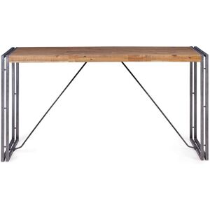 Zago Table repas metal et bois 140 x 60 cm