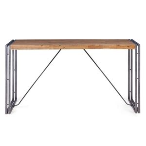Zago Table repas métal et bois 140 x 60 cm - Publicité