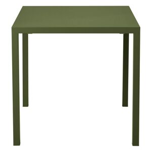 Zago Table de jardin carree 80cm metal vert fonce Vert 80x75x80cm