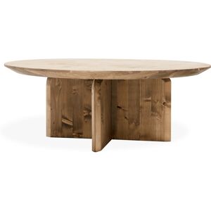 Decowood Table basse ronde en bois de sapin vieilli Ø60x30cm - Publicité