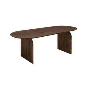 Decowood Table à manger ovale en bois de sapin marron 160x75,2cm - Publicité