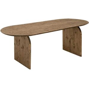 Decowood Table à manger ovale en bois de sapin vieilli 160x75,2cm - Publicité