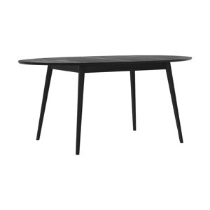 Rendez-Vous Deco Table ovale 6/8 personnes extensible en bois noir 170/200 cm Noir 200x75x90cm