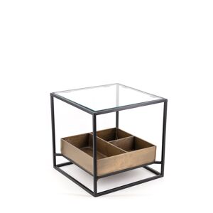 MOYCOR Table basse en aluminium et verre L 42