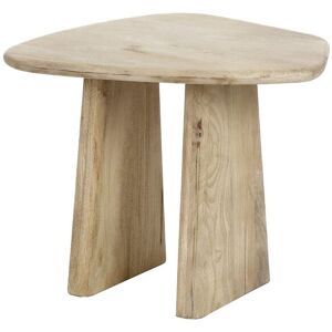 Pomax Table d'appoint irrégulière en bois de manguier Beige 60x50x60cm