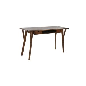 Pomax Bureau vintage en bois massif avec tiroirs marron Marron 140x78x50cm