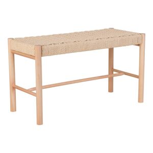 Meubles & Design Banc 80cm en bois clair assise tressée