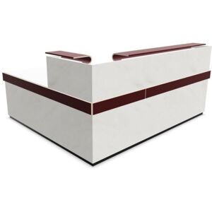 Space Planning Bureau d'accueil design façade imitation marbre blanc/cerise Multicolore 240x75x200cm