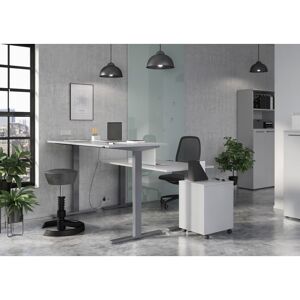 Vivabita Bureau assis-debout électrique gris/argent longueur 160 cm - Publicité