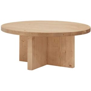 Decowood Table basse ronde en bois de sapin marron Ø88x32,2cm - Publicité