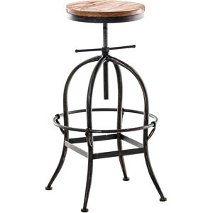 CLP Tabouret de bar industriel reglable en metal Bronze