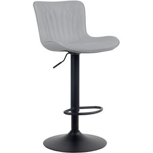 CLP Tabouret de bar ajustable pivotant similicuir Gris