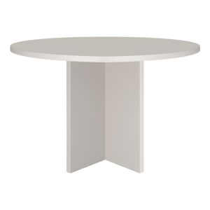 RNT by Really Nice Things Table à manger ronde laquée en MDF de 3cm Taupe 120cm