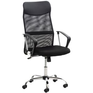 CLP Chaise de bureau réglable pivotant en similicuir Noir Noir 53x110x60cm