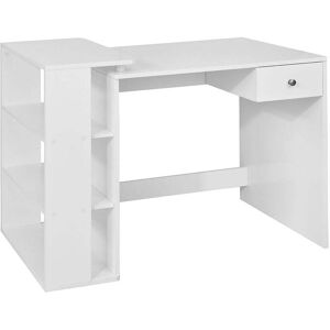 SoBuy Bureau 1 tiroir effet bois blanc - Publicité