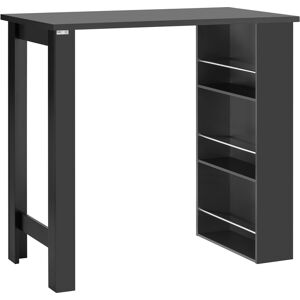 SoBuy Table haute de bar effet bois noir