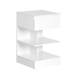 SoBuy Table de chevet 1 tiroir en aggloméré blanc - Publicité