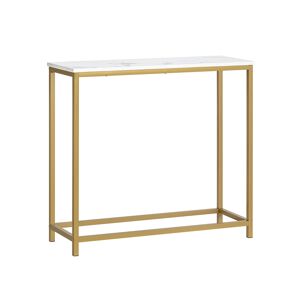 SoBuy Table console cadre en métal et effet marbre - Publicité