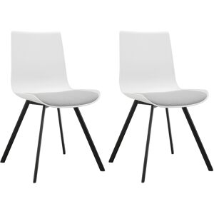 Loft24 Chaises longues Lot de 2 en plastique blanc - Publicité