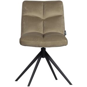WOOOD Chaise de table pivotant en velours vert Vert 45x80x48cm