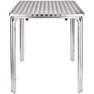 Bolero Table carre empilable en inox gris 60x60 cm