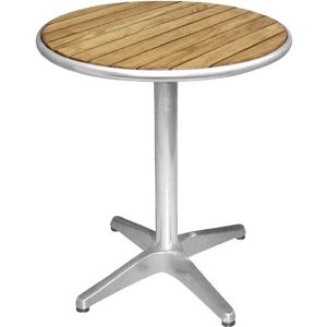 Bolero Table ronde en frene marron D 60 cm Gris 0x72cm