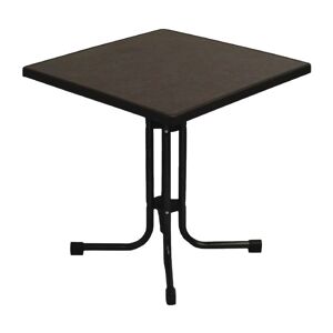 materiel chr pro Table carree de patio en acier noir 70x70 cm