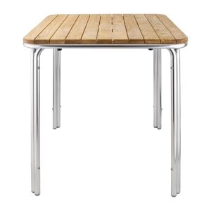 Bolero Table carree en frene et aluminium gris 72x70x70 cm