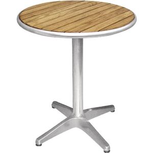 Bolero Table ronde en frene marron D 80 cm Gris 0x72cm