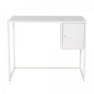 Meubles & Design Bureau minimaliste en metal avec placard blanc