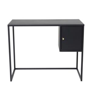Meubles & Design Bureau minimaliste en metal avec placard noir
