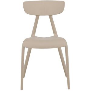 Meubles & Design Lot de 2 chaises contemporaines en plastique durable beige