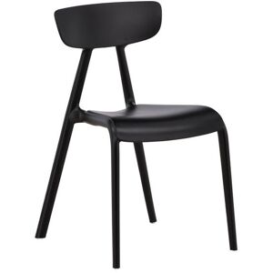 Meubles & Design Lot de 2 chaises contemporaines en plastique durable noir