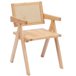 Nordlys Fauteuil de table en bois et cannage naturel