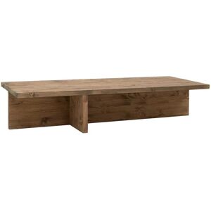 Decowood Table basse en bois de sapin vieilli 123,5x27cm - Publicité