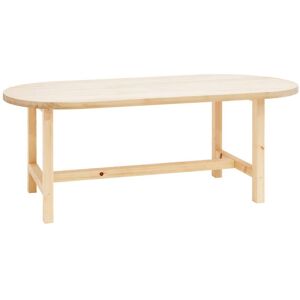 Decowood Table de salle à manger en bois de sapin naturelle 160x75cm - Publicité