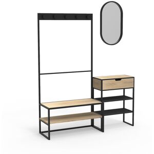 Mob In Ensemble meubles d'entree console + portant + miroir