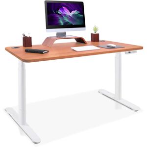 Kqueo Bureau assis debout effet bois naturel 160x80