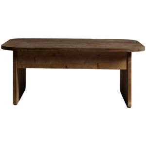 Hannun Table basse élévatrice en bois de sapin couleur marron Marron 100x42x2cm