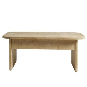 Hannun Table basse élévatrice en bois de sapin couleur naturel Beige 100x42x2cm