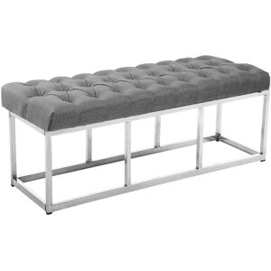 CLP Banquette avec pieds en Metal assise en tissu Gris