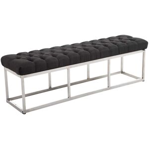 CLP Banquette avec pieds en métal assise en tissu Gris foncé