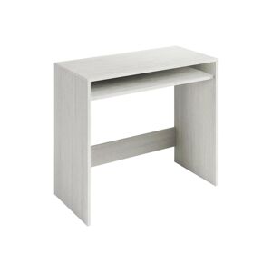 Dmora Bureau effet bois blanc Blanc 79x87x43cm