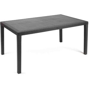 Dmora Table d'extérieur PVC anthracite 138x78h72