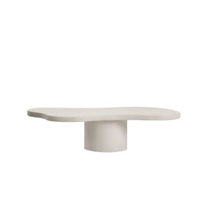 Hannun Table basse microciment couleur blanc 120 cm - Publicité