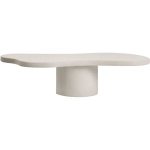 Hannun Table basse microciment couleur blanc 140 cm - Publicité