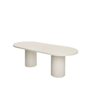 Hannun Table à manger microciment couleur blanc 220 cm Blanc 220x75x90cm