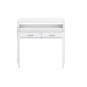 Usinestreet Bureau blanc extensible 2 tiroirs L99cm