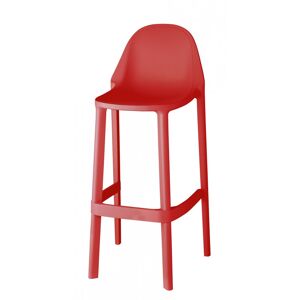 Scab Design Tabouret design en plastique rouge Rouge 48x5x48cm