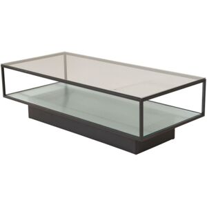 Meubles & Design Table basse moderne en metal avec plateau en verre